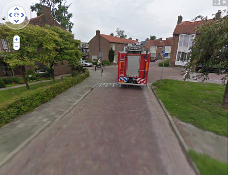 Google Maps captures old woman hit by a firetruck!